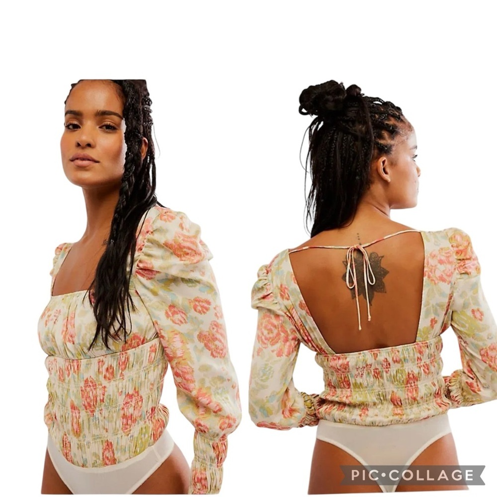 FREE PEOPLE Smock It To You Bodysuit